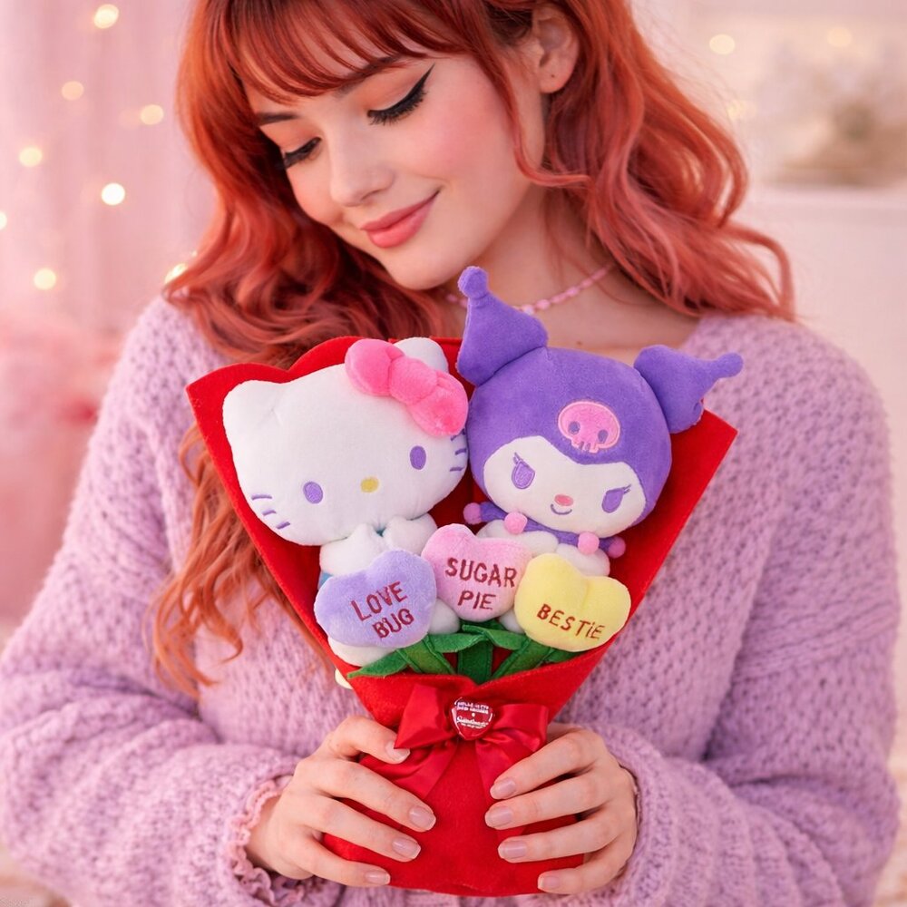 Sanrio Sweethearts Plush Bouquet – Hello Kitty® & Kuromi (NWT)